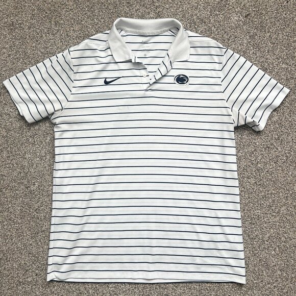 Nike Other - Men's Nike White Penn State Nittany Lions Striped Polo - Large